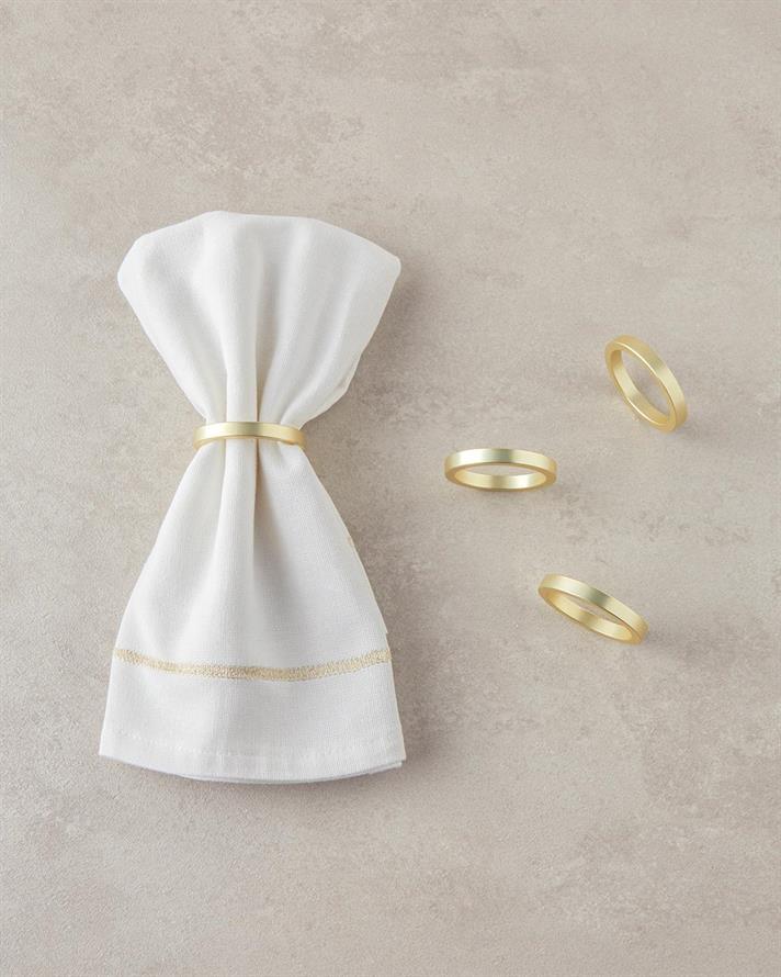 Metal Set 4 Inel De Șervețel 5 cm Roz pal