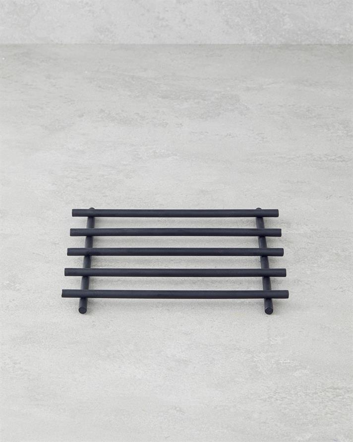Jimena Metal Suport Vase Calde Ustensilă Bucătărie 20 x 20 cm Negru
