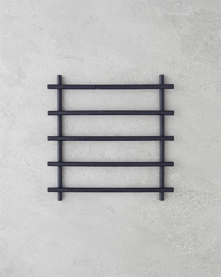 Jimena Metal Suport Vase Calde Ustensilă Bucătărie 20 x 20 cm Negru