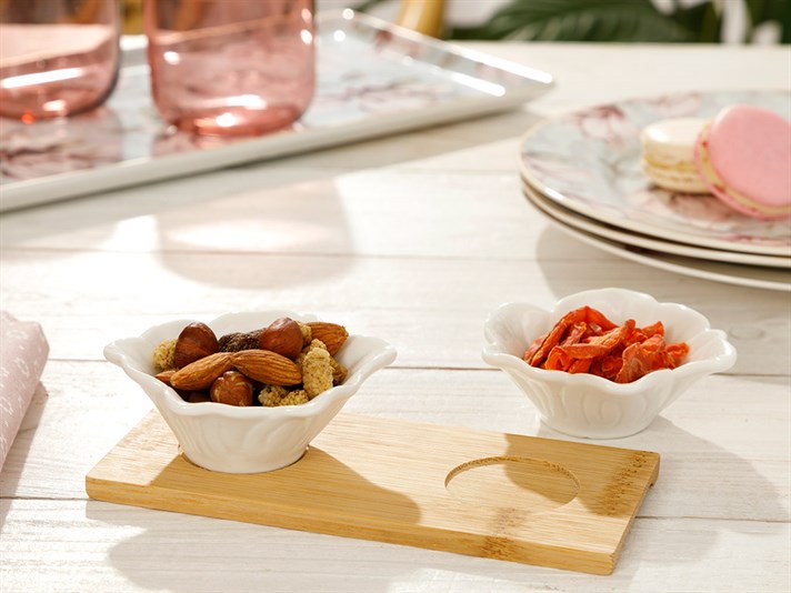 Mia Bamboo 3 Pieces Cookie 8,5x2,6 cm Beige