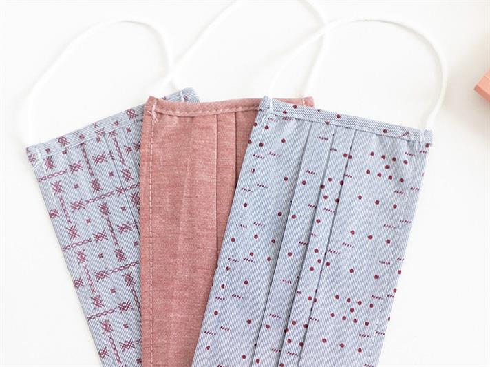 MICRO DESIGN Bumbac Material Textil Mască 9,5 x 18 cm Roșu