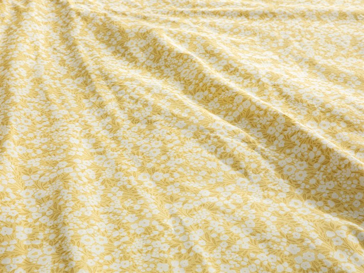 Midsummer Blossom Cu Bumbac Super King Set Lenjerie De Pat 260x220 cm Galben