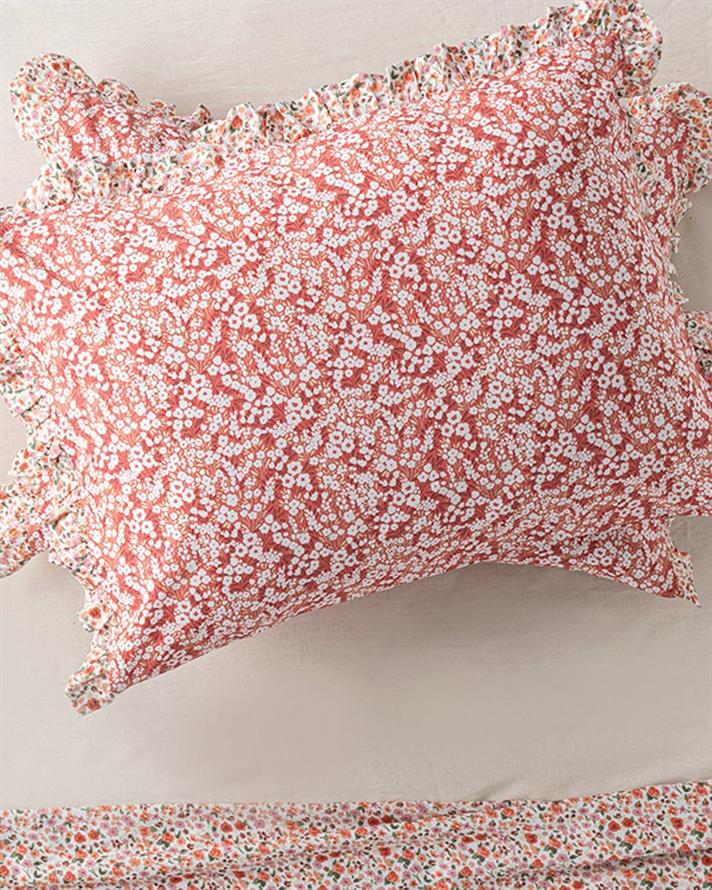 Midsummer Blossom Cu Bumbac Cu 2 Piese Față De Pernă 50x70 cm Floare De Rodie