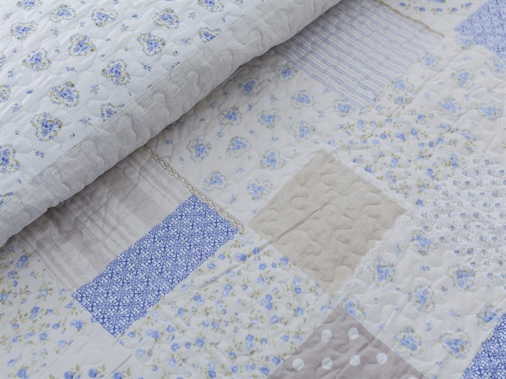 milă  Microfibră Pentru o persoana  SET CUVERTURĂ DE PAT 160x240 cm Albastru