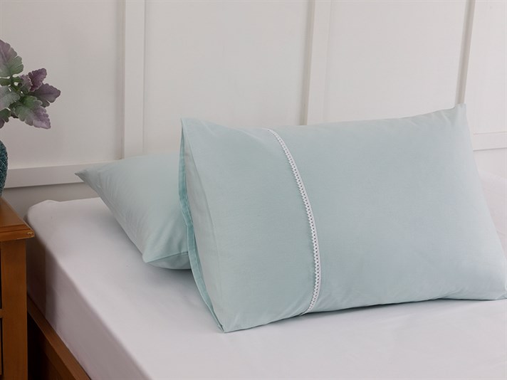 Mina  În fagure Set 2  FAȚĂ DE PERNĂ 50x70 cm Light Celadon