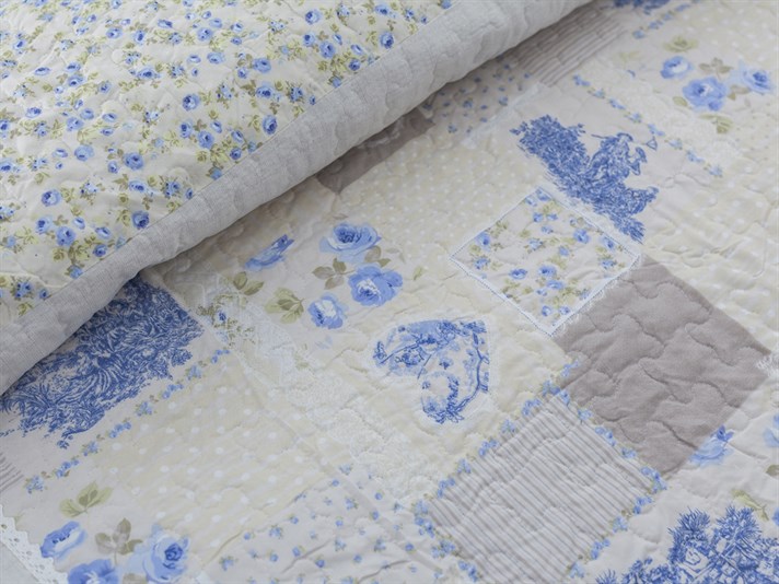 Mindy  Microfibră For One Person  SET CUVERTURĂ DE PA 160x240 cm Albastru.