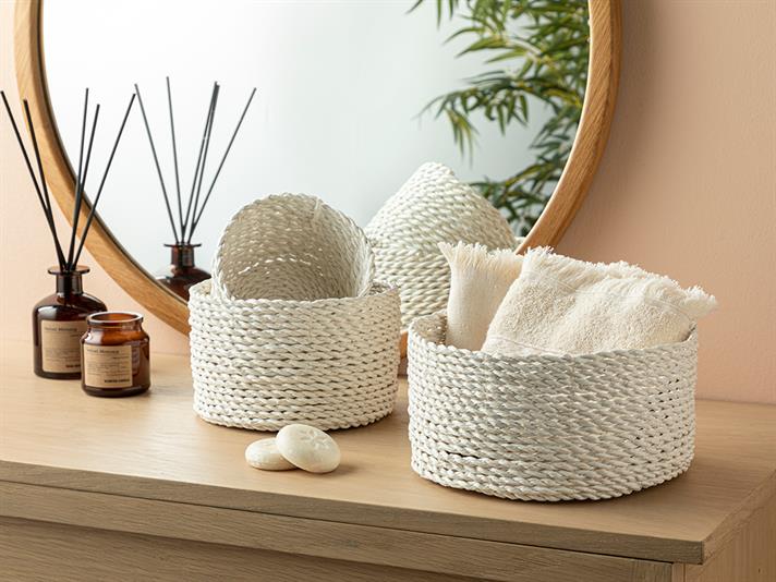 Cos depozitare, Minka, rachita, 15x12 cm, maro