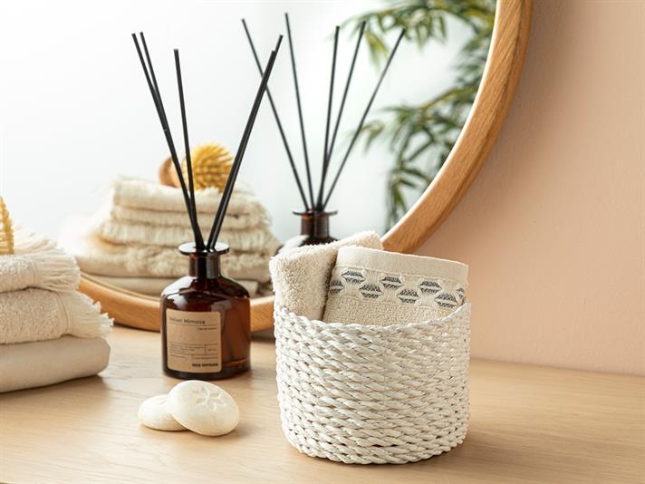 Cos depozitare, Minka, rachita, 15x12 cm, maro