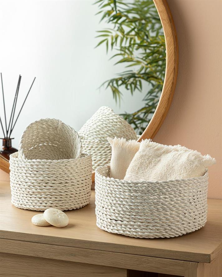 Minka Coș , 25*12 Cm, Albastru-Beige