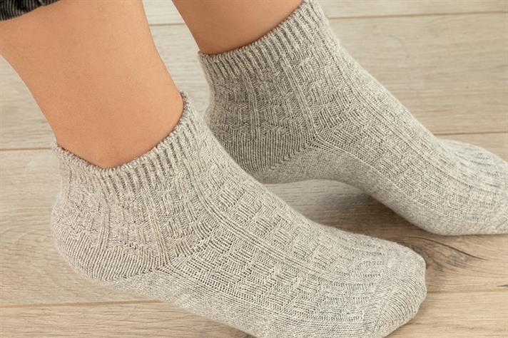 minunat Bumbac Femeie Șosete Lungi 36-40 Gri