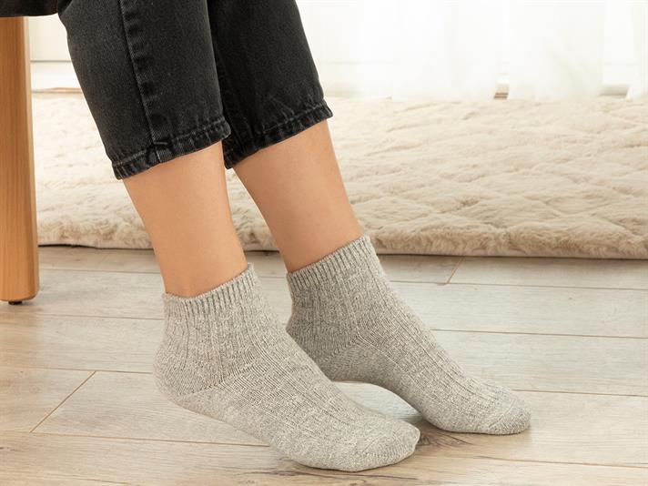 minunat Bumbac Femeie Șosete Lungi 36-40 Gri