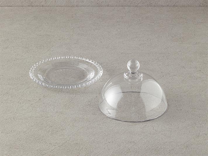 Miny Glass Covered Presenter 19 cm Transparent
