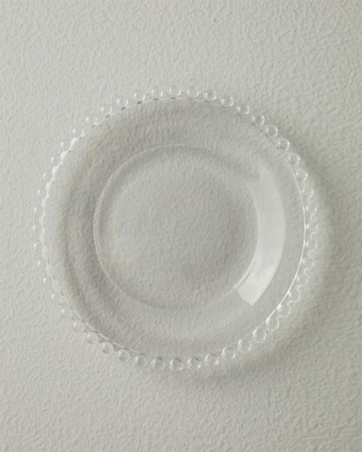 Minya Sticlă Farfurie De Tort 20 cm Transparent