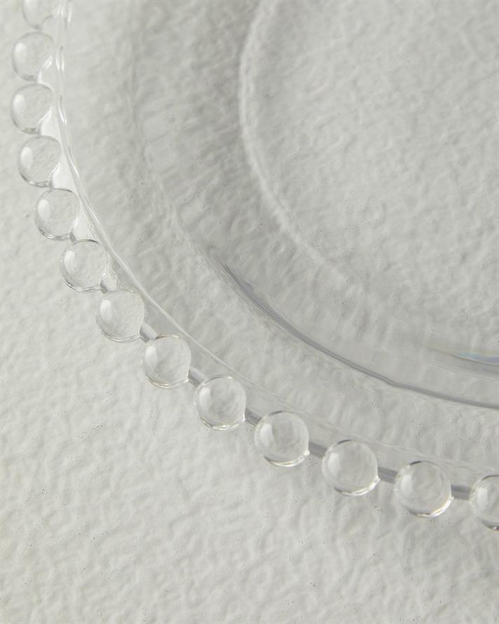 Minya Sticlă Farfurie De Tort 20 cm Transparent