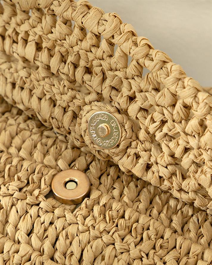 Mirinda Geantă Damă, Rafie, 30*22 Cm, Portocaliu-Galben