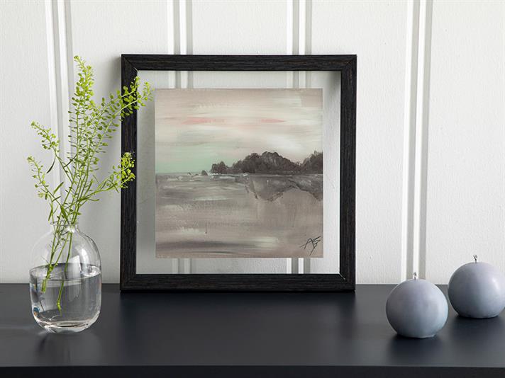 Tablou, Misty Sky, sticlă, 22x22 cm, maro