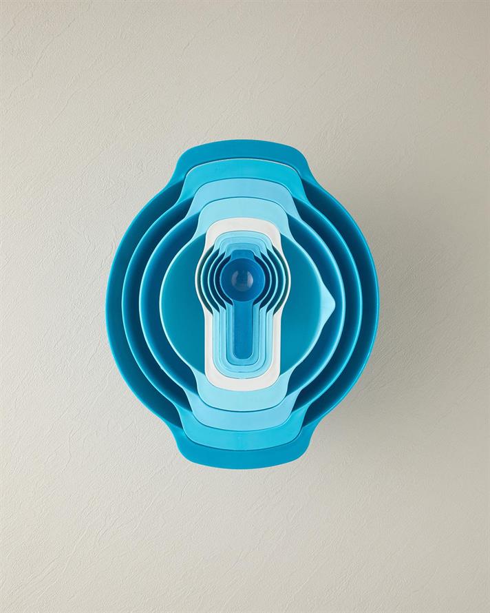 Mix Me Plastic 9 Piese Recipient Pentru Amestecare 31 cm Albastru