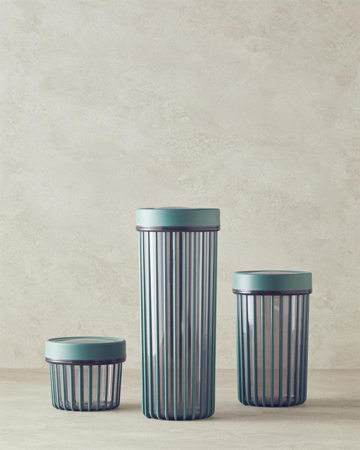 mixt Plastic Set De 3 Recipient Pentru Alimente Verde