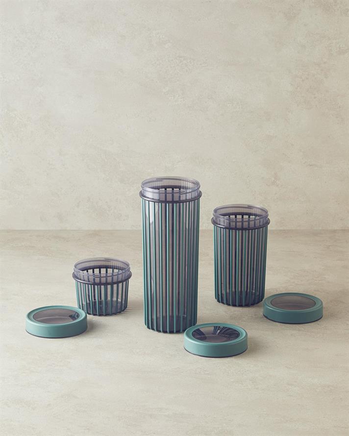 mixt Plastic Set De 3 Recipient Pentru Alimente Verde