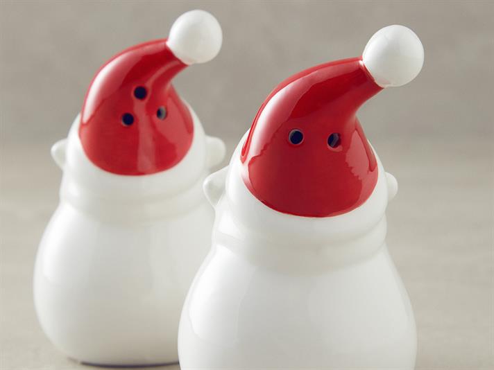 Santa Dolomite 2 pcs Salt And Pepper Shak 9 cm White