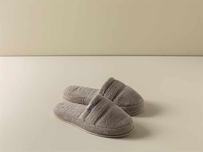 moale Cu Bumbac Papuci De Baie 40-44 Bej Închis