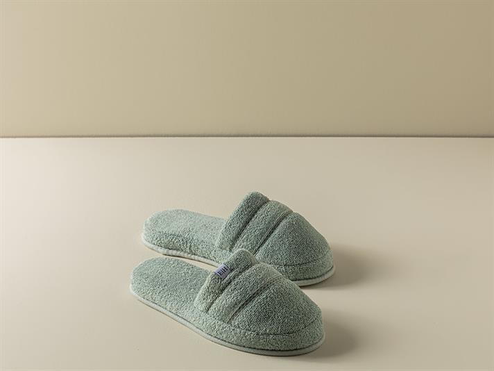 Papuci de casa, unisex, Soft, bumbac, masura 40-44, verde menta