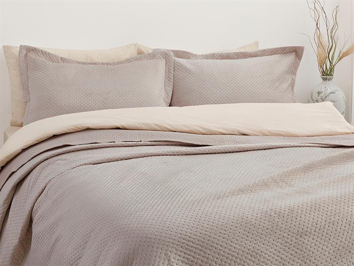 moale  Catifea Persoană dublă  SET CUVERTURĂ DE PAT 240x260 cm Damson