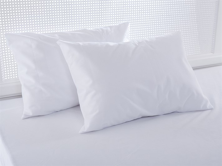 moale Impermeabil Cu 2 Piese Husă Aleză Pernă 50x70 cm Alb