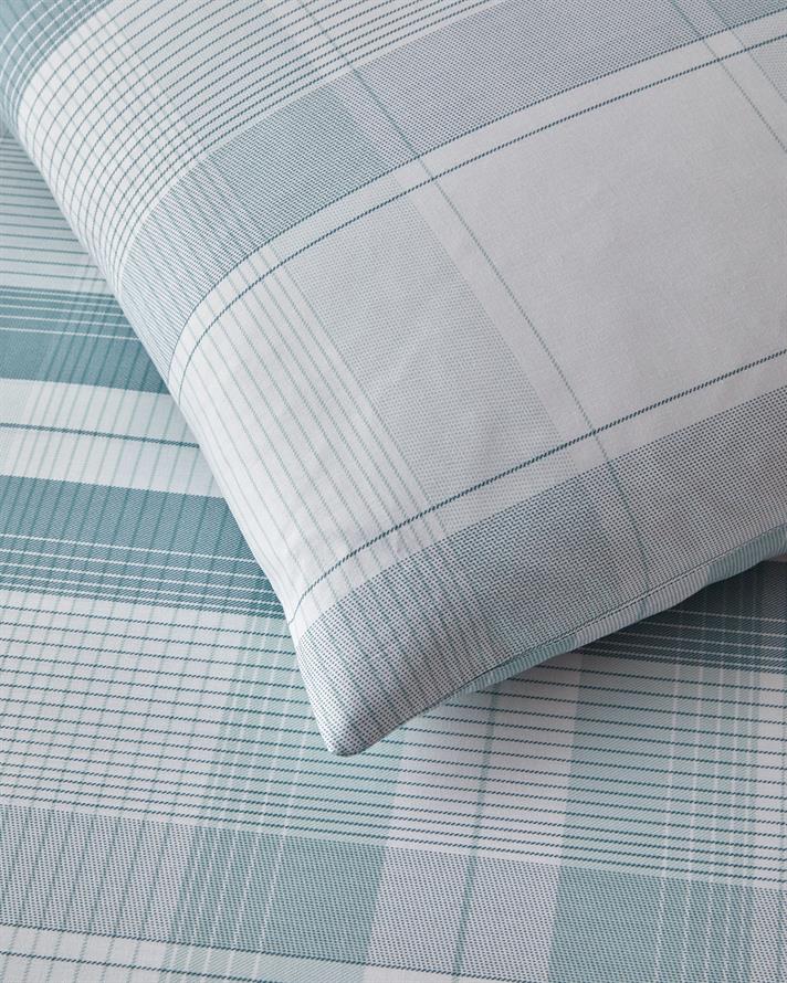 Modern Check Cu Bumbac Double Set Lenjerie De Pat 200x220 cm Verde