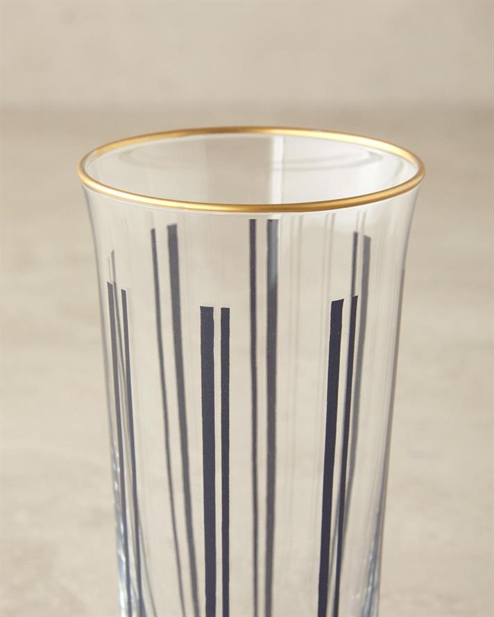Modern Line Sticlă Cu 3 Piese Pahar 290 ml Negru