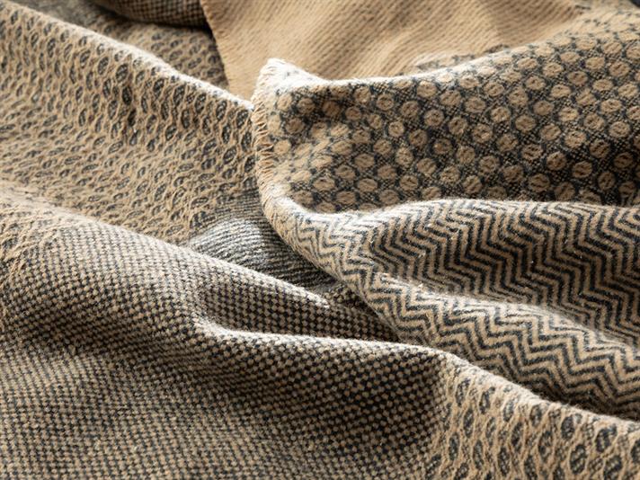 Modern Patch Cu Bumbac Double Pătură 200x220 cm Antracit