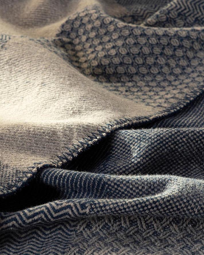 Modern Patch Cu Bumbac Double Pătură 200x220 cm Bleumarin