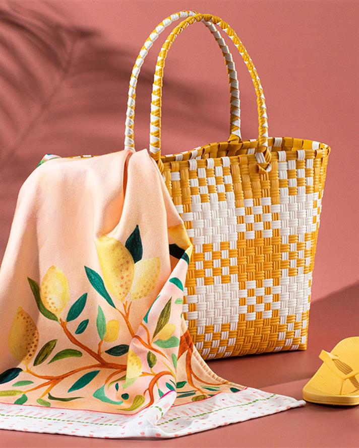 Modern Patch Geantă , 34*14*32 Cm, Alb-Auriu