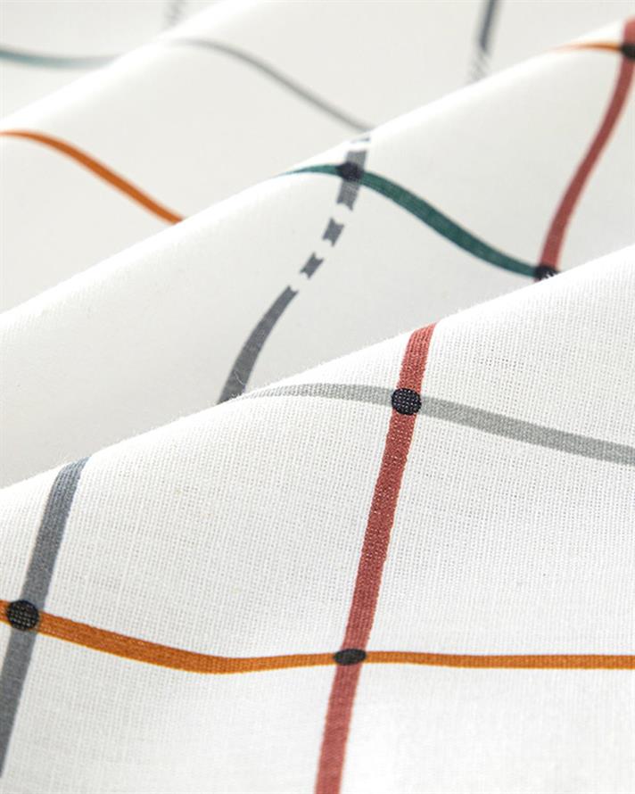 Modern Plaid Cottony Persoană Dublă Set Lenjerıe De Pat 200*220 Cm Gri