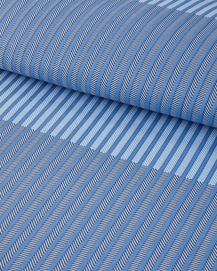 Modern Strip Ușor De Călcat Single Set Lenjerie De Pat 160x220 cm Albastru