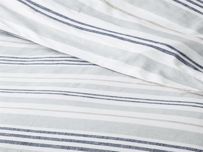 Modern Stripe Cu Bumbac King Size Set Lenjerie De Pat 240x220 cm Gri
