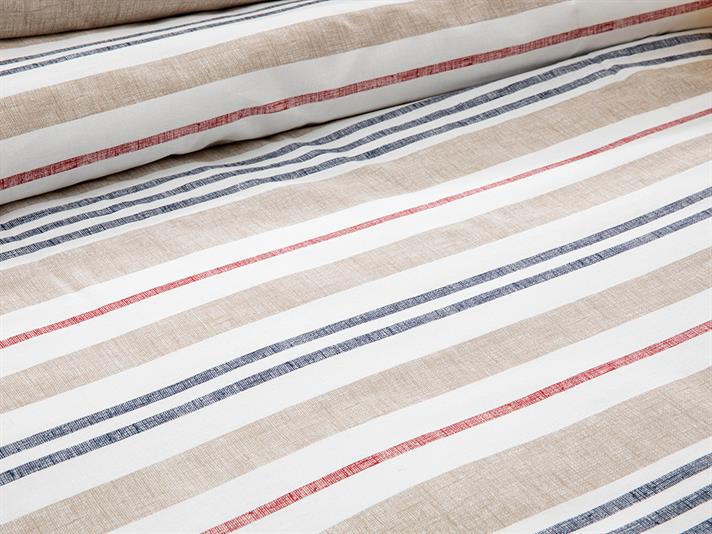 Modern Stripe Cu Bumbac Single Set Lenjerie De Pat 160x220 cm Bej