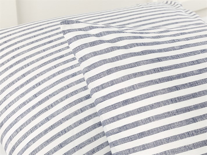 Modern Stripe Kombin Cu Bumbac Cu 2 Piese Față De Pernă 50x70 cm Bleumarin