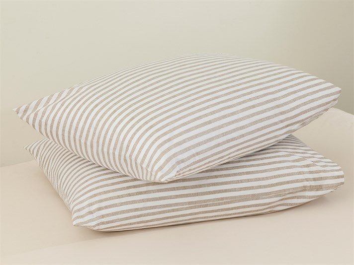 Modern Stripe Kombin Cottony Set 2  FAȚĂ DE PERNĂ 50x70 cm Beige