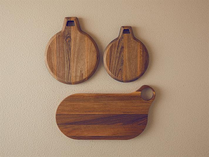 Platou servire, Modern Wood, lemn de nuc, 21,7x18 cm, maro