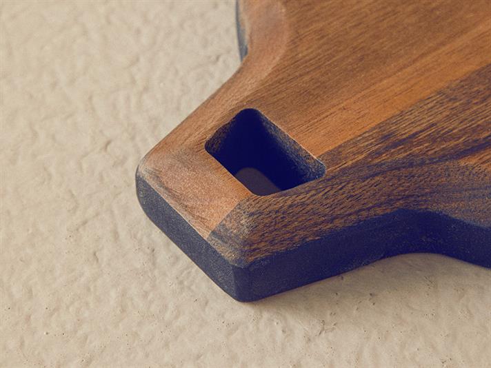 Platou servire, Modern Wood, lemn de nuc, 21,7x18 cm, maro