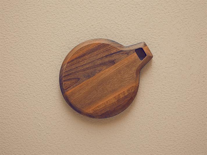 Platou servire, Modern Wood, lemn de nuc, 21,7x18 cm, maro
