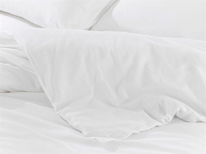 Moderna Düz Flamlı Double Person  SET LENJERIE DE PAT 200x220 cm White