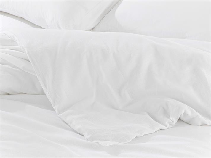 Moderna Flambat Plat Single Set Lenjerie De Pat 160x220 cm Alb