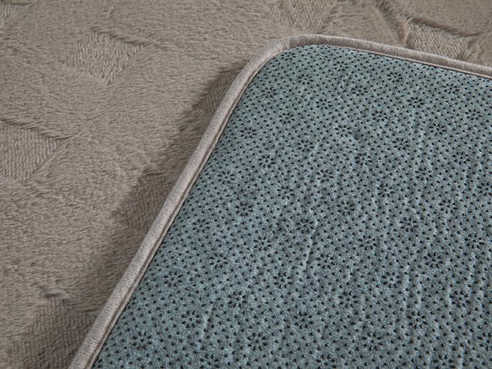 Modest Grid Set Covor De Baie, Iepure De Pluș, 50*80Cm+40*50Cm, Gri Deschis
