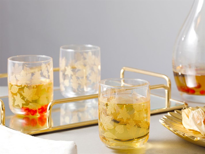 Allure Glass 3 pcs Glass 270 ml Light Gold