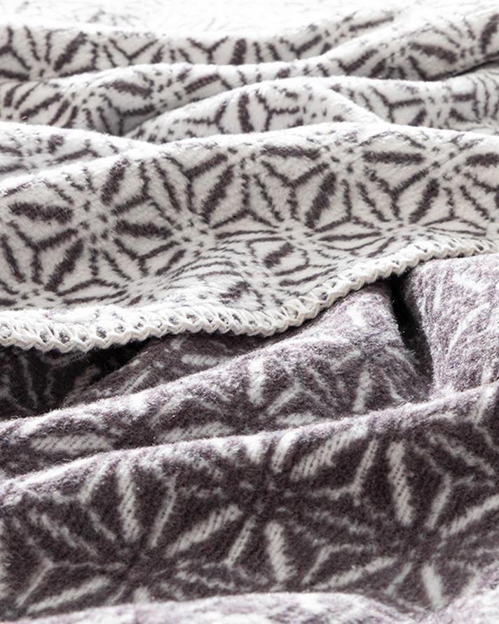momi Cu Bumbac Jacquard Single Pătură 150x200 cm Violet Cețos