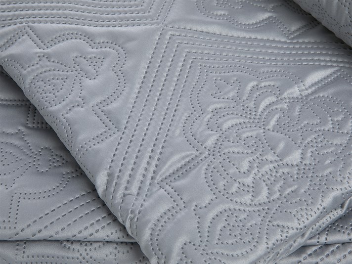momi  Satin Persoană dublă  SET CUVERTURĂ DE PAT 240x260 cm Сиво