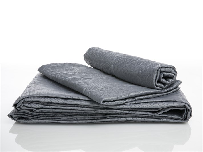 momi  Satin Persoană dublă  SET CUVERTURĂ DE PAT 240x260 cm Сиво