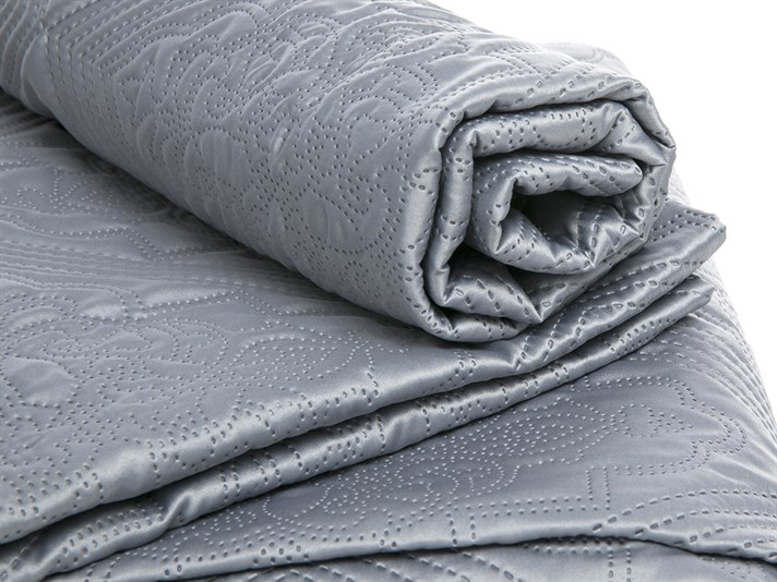 momi  Satin Persoană dublă  SET CUVERTURĂ DE PAT 240x260 cm Сиво